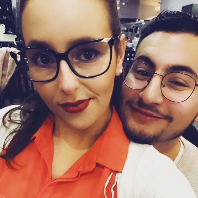 Selfie de Soraia e Ricardo, de óculos